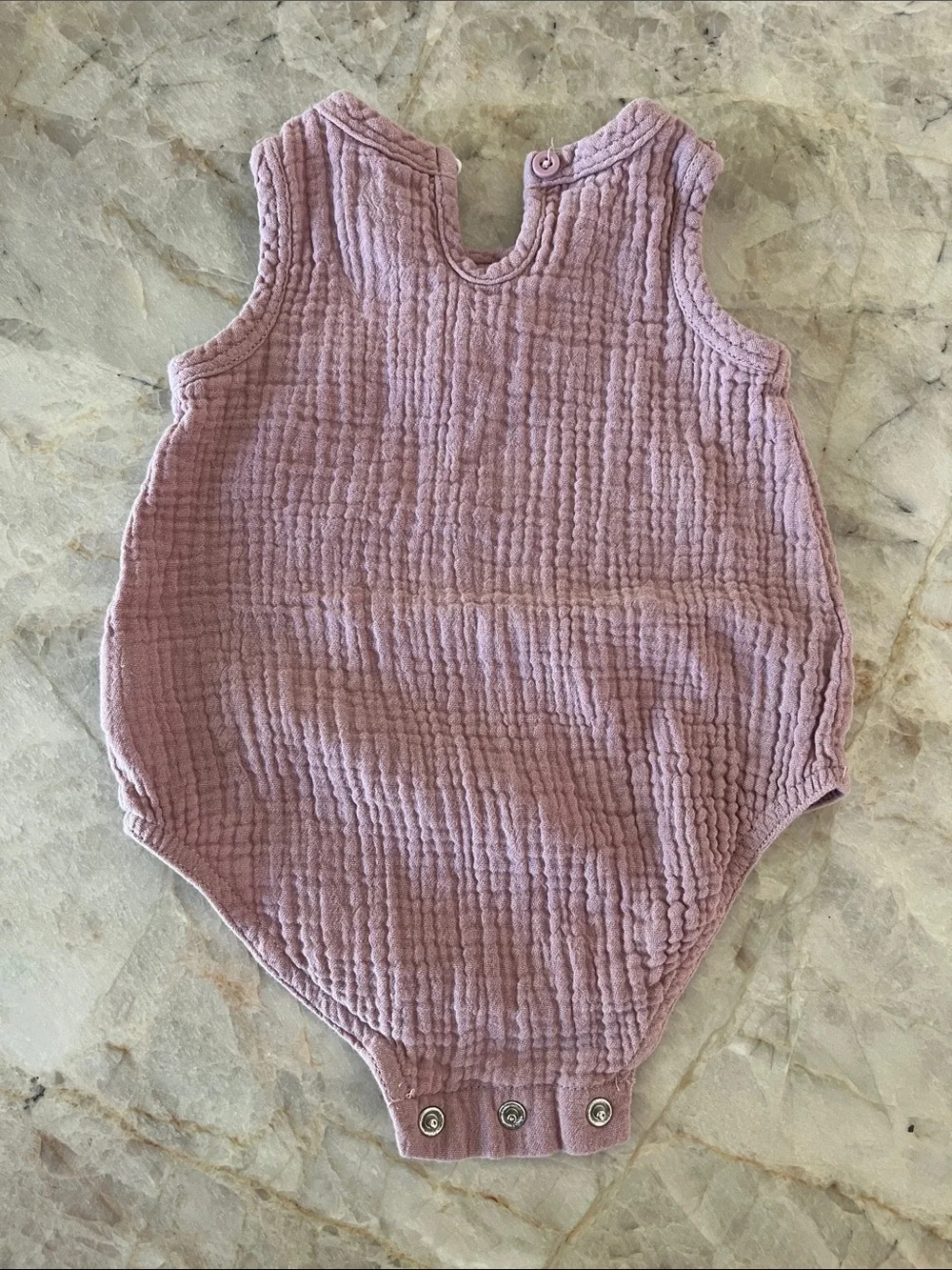 3-6 Month Mauve Ruffle Tank and Floral Ruffled Bloomers
